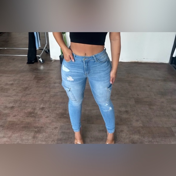 Henry Cargo Skinny Jeans (Light) - Picture 2 of 4